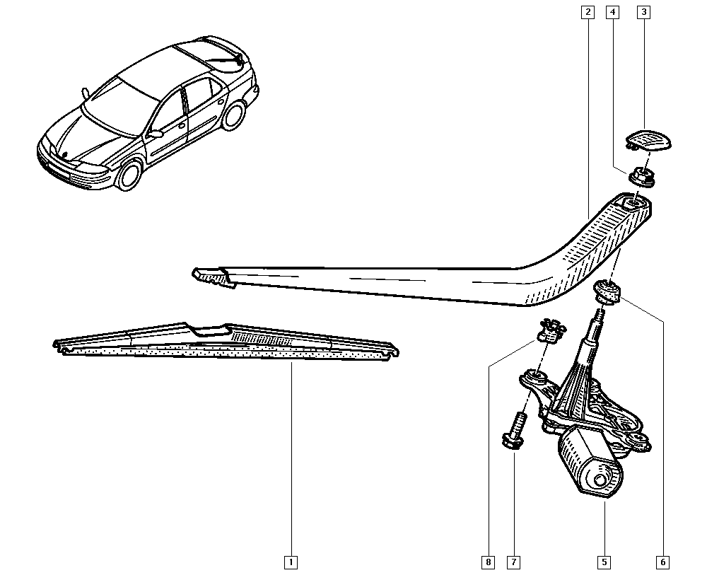 RENAULT 7701049003 - Pyyhkijänsulka inparts.fi