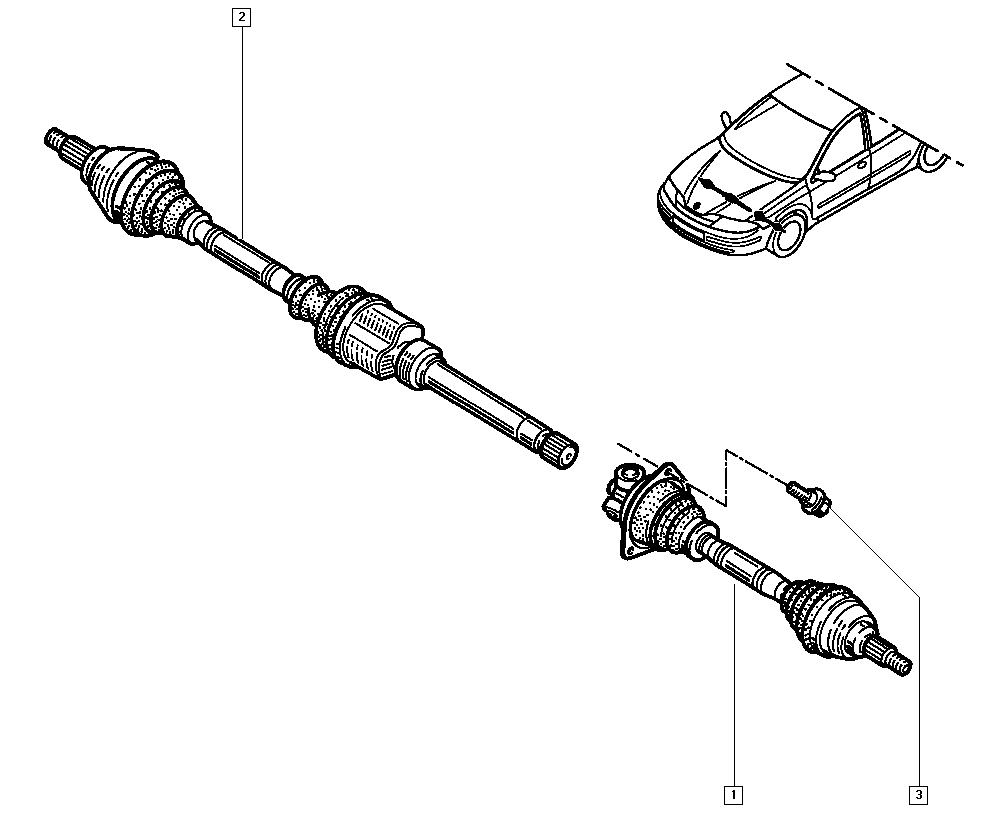 RENAULT 8200470129 - Vetoakseli inparts.fi