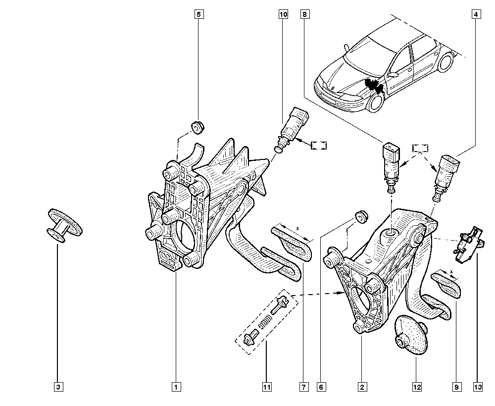 RENAULT 82 00 110 895 - Kytkin, (vakionopeus) inparts.fi