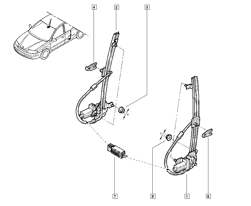 RENAULT 82 00 485 202 - Lasinnostin inparts.fi