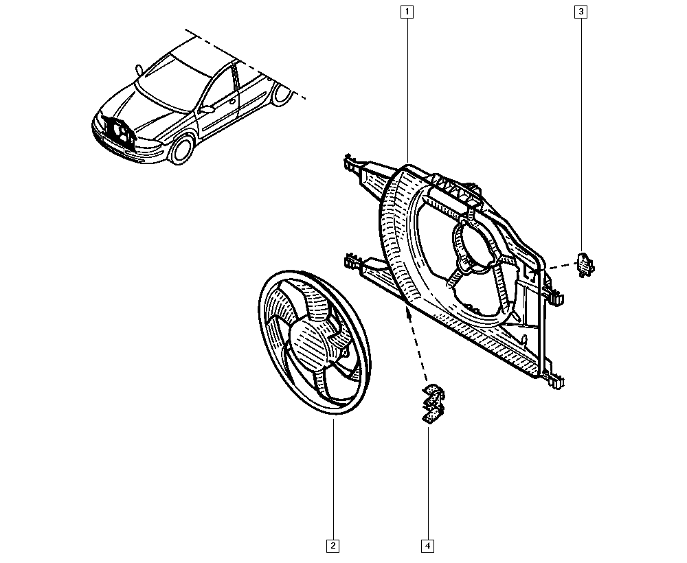 RENAULT 7701049657 - Tuuletin, moottorin jäähdytys inparts.fi