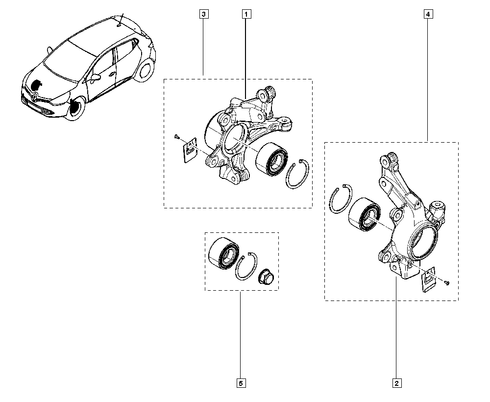 RENAULT 40 21 065 01R - Pyöränlaakerisarja inparts.fi