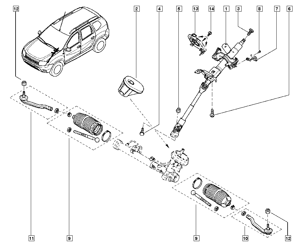 NISSAN 82011-08339 - Raidetangon pää inparts.fi