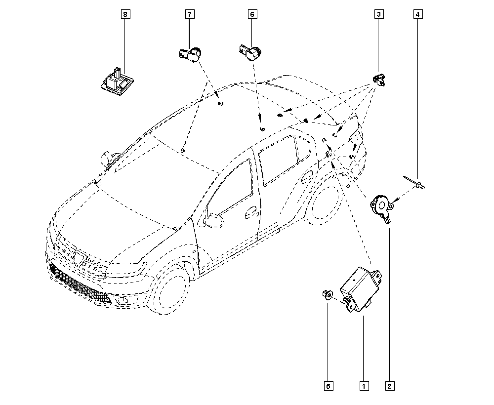 RENAULT 28 43 757 65R - Sensori, pysäköintitutka inparts.fi