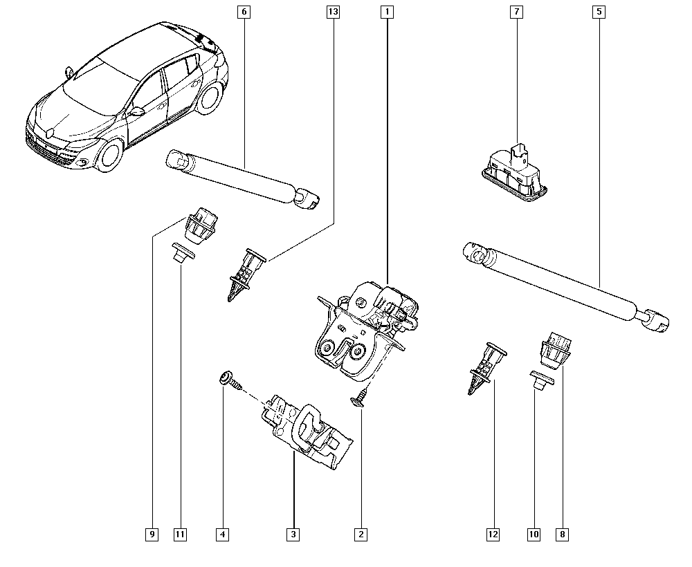 RENAULT 904510001R - Kaasujousi, tavaratila inparts.fi