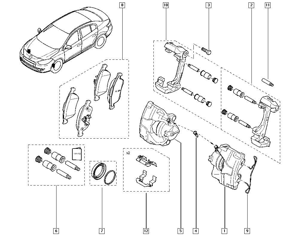 RENAULT 41 08 327 74R - Tarvikesarja, jarrupala inparts.fi