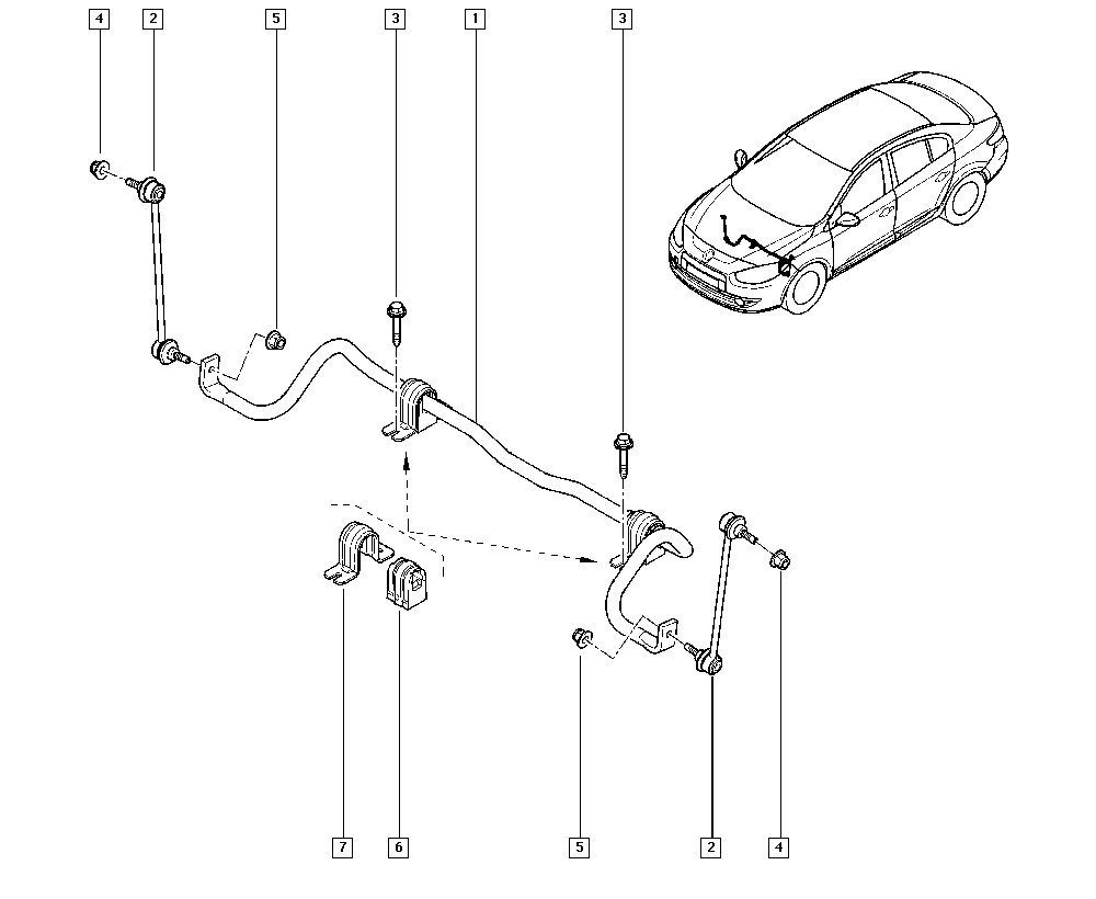 RENAULT 54 61 821 98R - Tanko, kallistuksenvaimennin inparts.fi