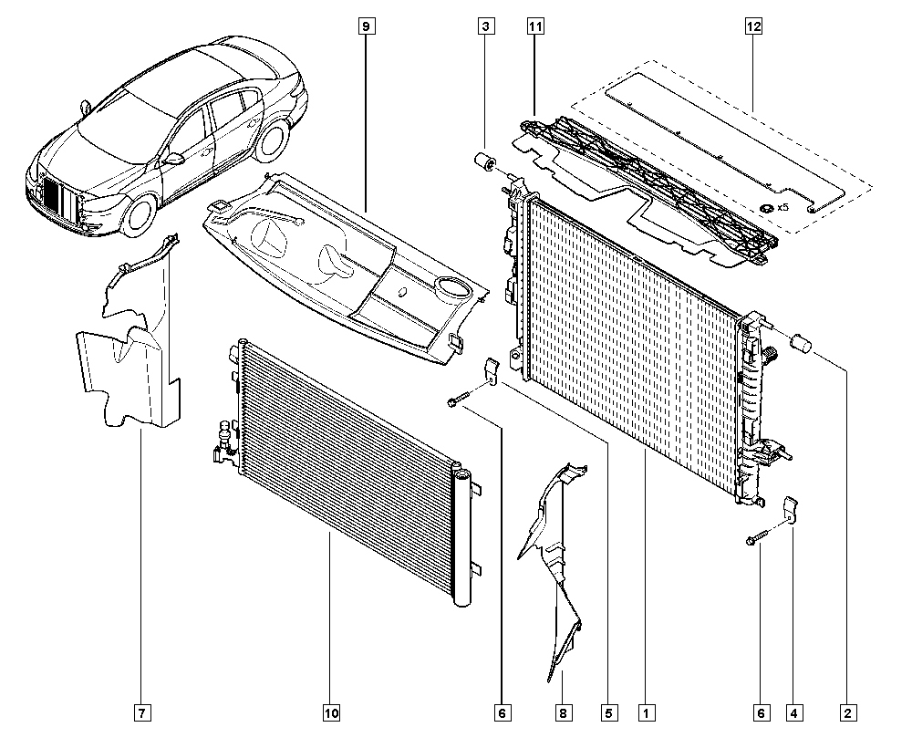 RENAULT 214100068R - Jäähdytin,moottorin jäähdytys inparts.fi