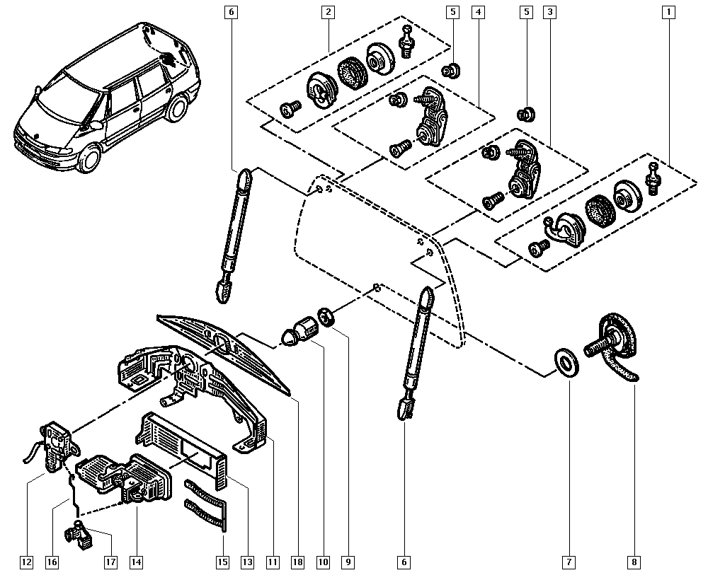 RENAULT 6025306563 - Kaasujousi, takalasi inparts.fi