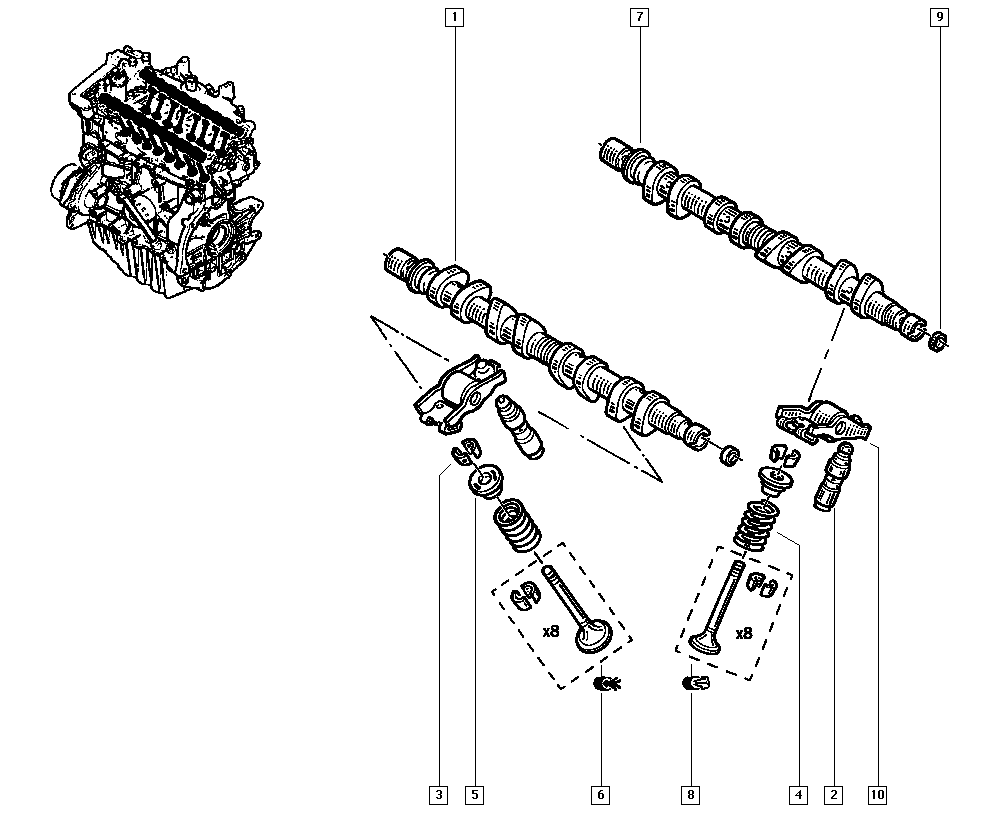 RENAULT 77 00 107 556 - Vipupainin, moottorin säätö inparts.fi