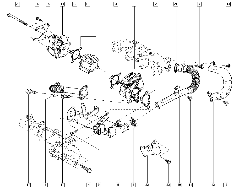 NISSAN 147105543R - Venttiili, pakokaasun kierrätys inparts.fi