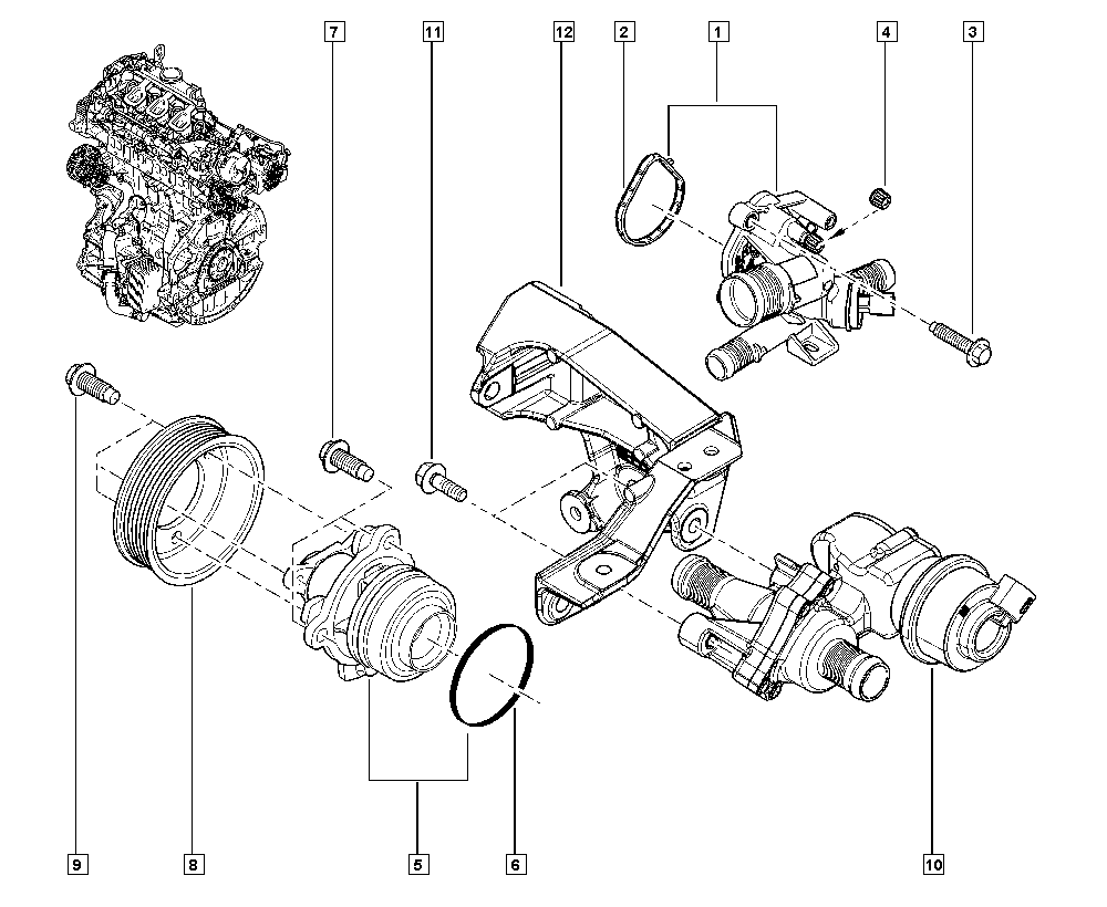 RENAULT 21 01 030 98R - Vesipumppu inparts.fi