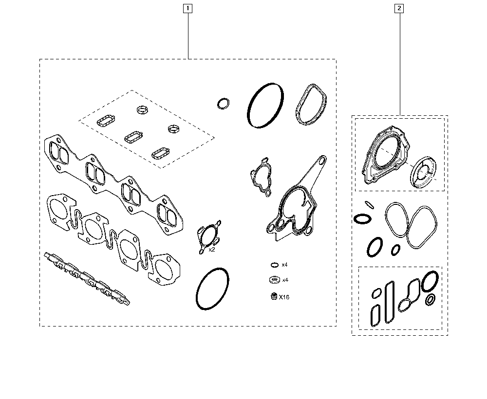 RENAULT 10 10 135 80R - Tiivistesarja, kampikammio inparts.fi