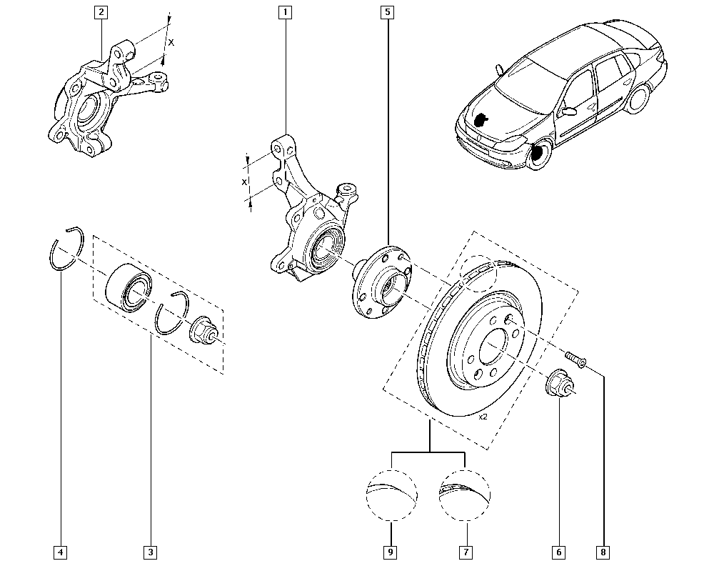 NISSAN 7701205778 - Pyöränlaakerisarja inparts.fi