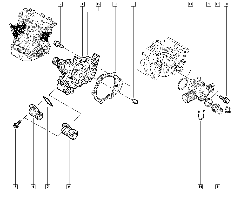 RENAULT 77 01 041 347 - Tiiviste, jäähdytysneste putki inparts.fi