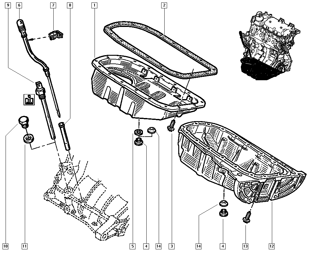 RENAULT 77 00 866 465 - Tiiviste, öljykaukalo inparts.fi