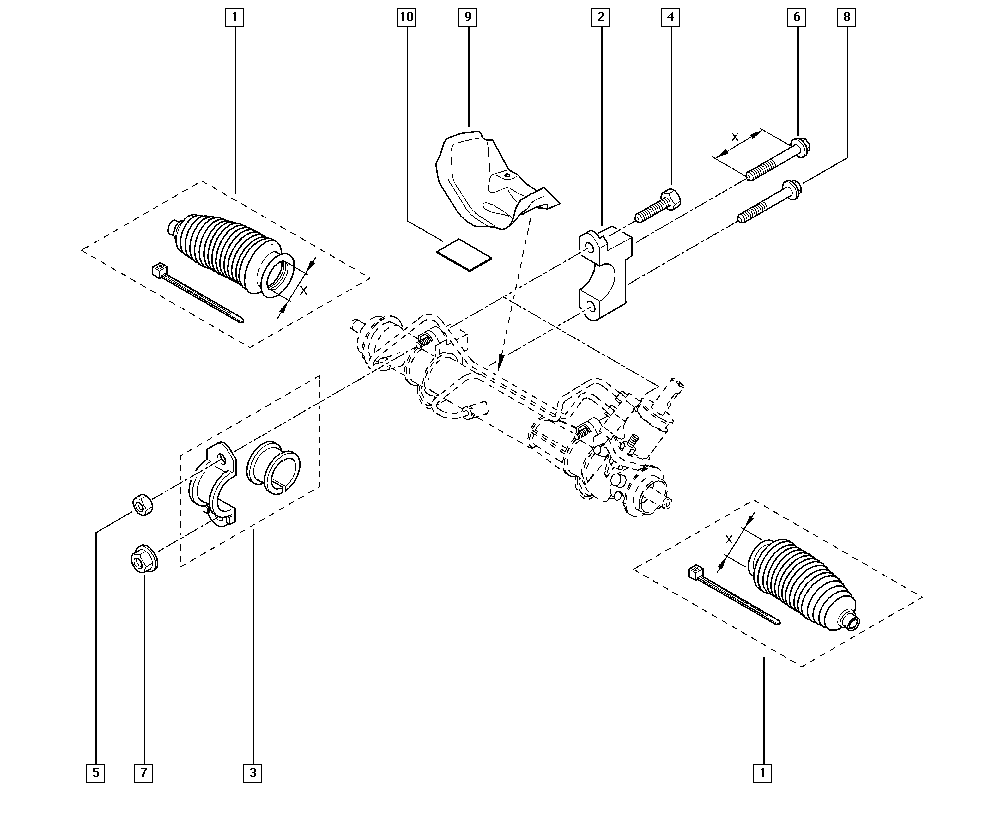 RENAULT 7701473652 - Paljekumisarja, ohjaus inparts.fi