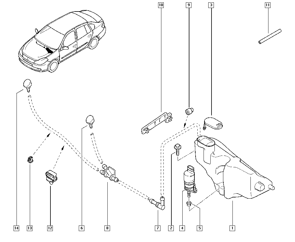 RENAULT 7700 413 545 - Pesusuutin, lasinpesulaite inparts.fi