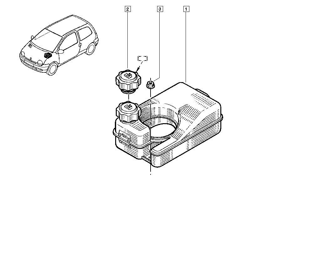 RENAULT TRUCKS 7701473018 - Nestesäiliö, jäähdytysneste inparts.fi