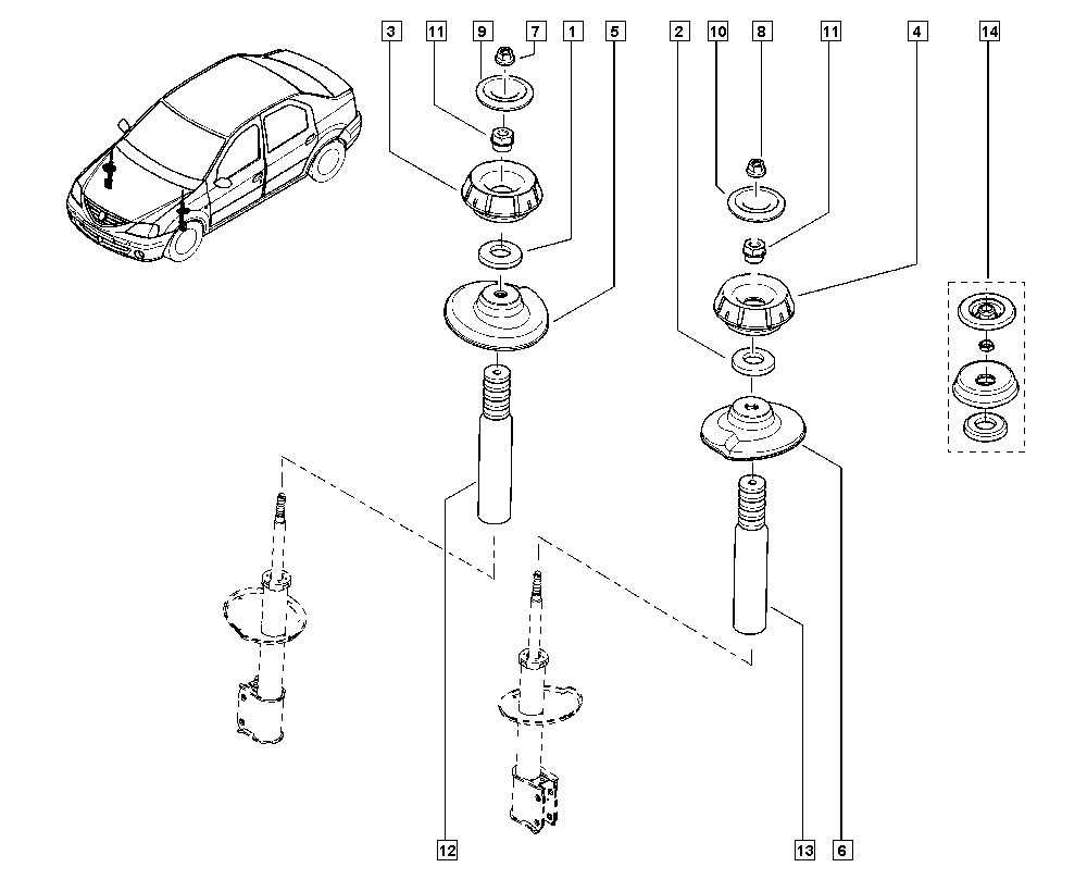 RENAULT 540505149R - Suojus / palje, iskunvaimentaja inparts.fi