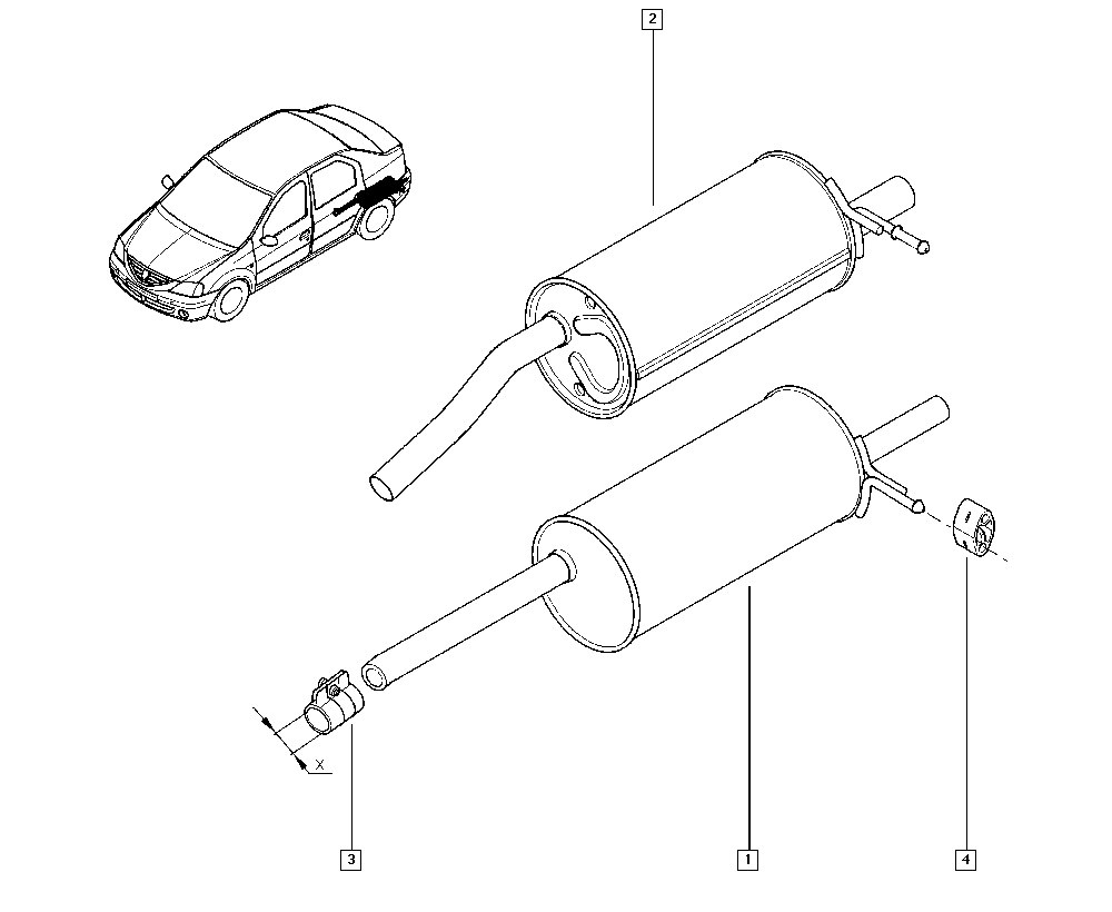 RENAULT 6001548670 - Takaäänenvaimentaja inparts.fi