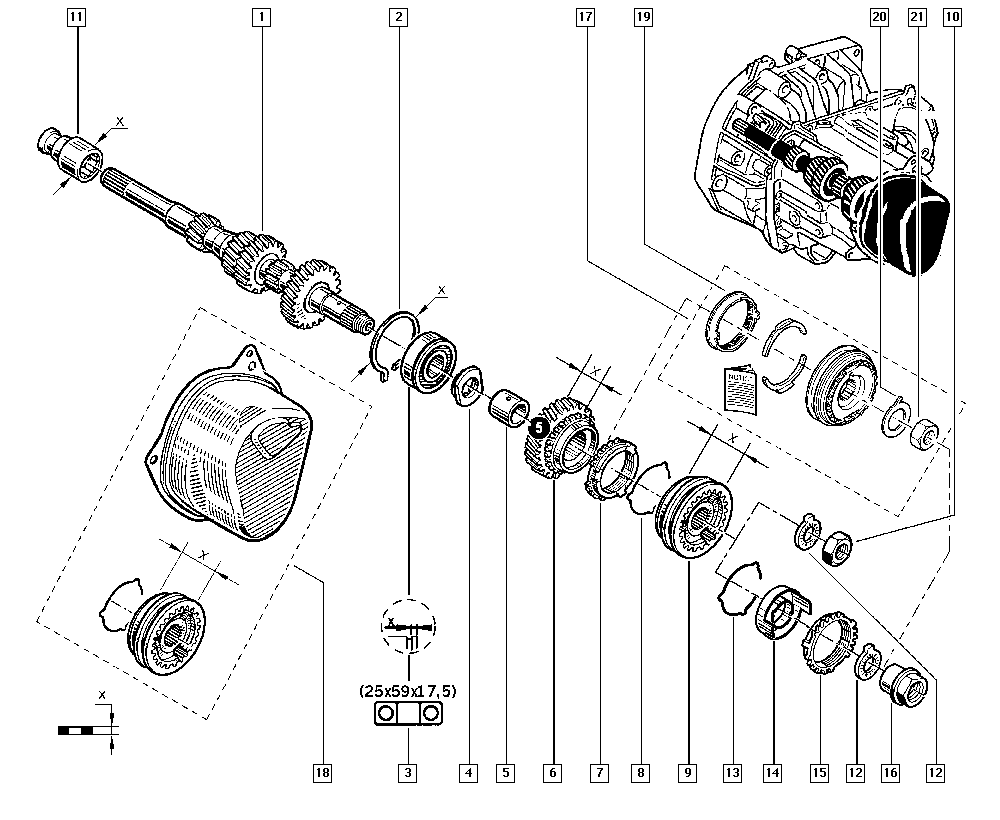 RENAULT 82 00 039 656 - Ohjainhylsy, kytkin inparts.fi