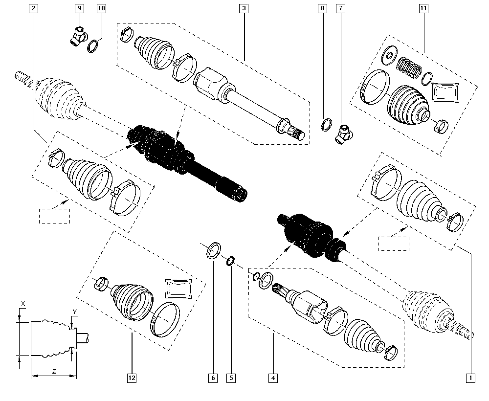 RENAULT 7701209255 - Paljekumi, vetoakseli inparts.fi