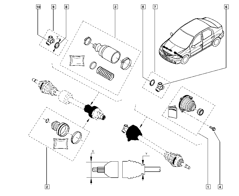 RENAULT 392414459R - Paljekumi, vetoakseli inparts.fi