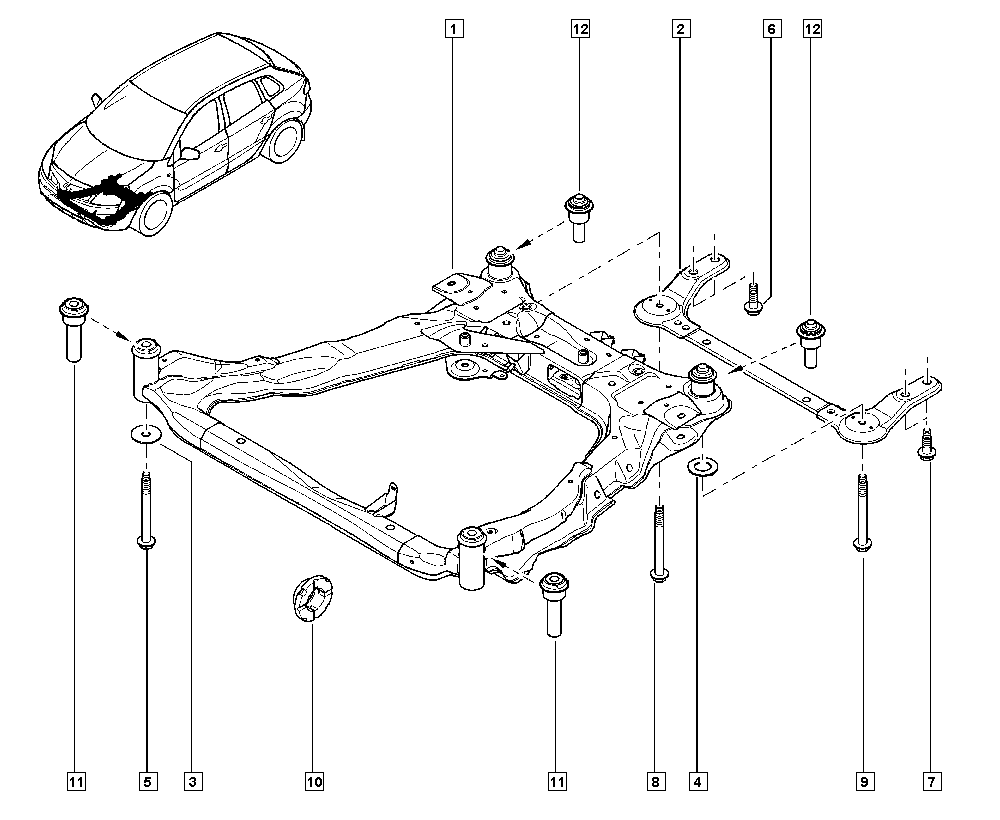 RENAULT 54400-JY20A - Akselinripustus inparts.fi