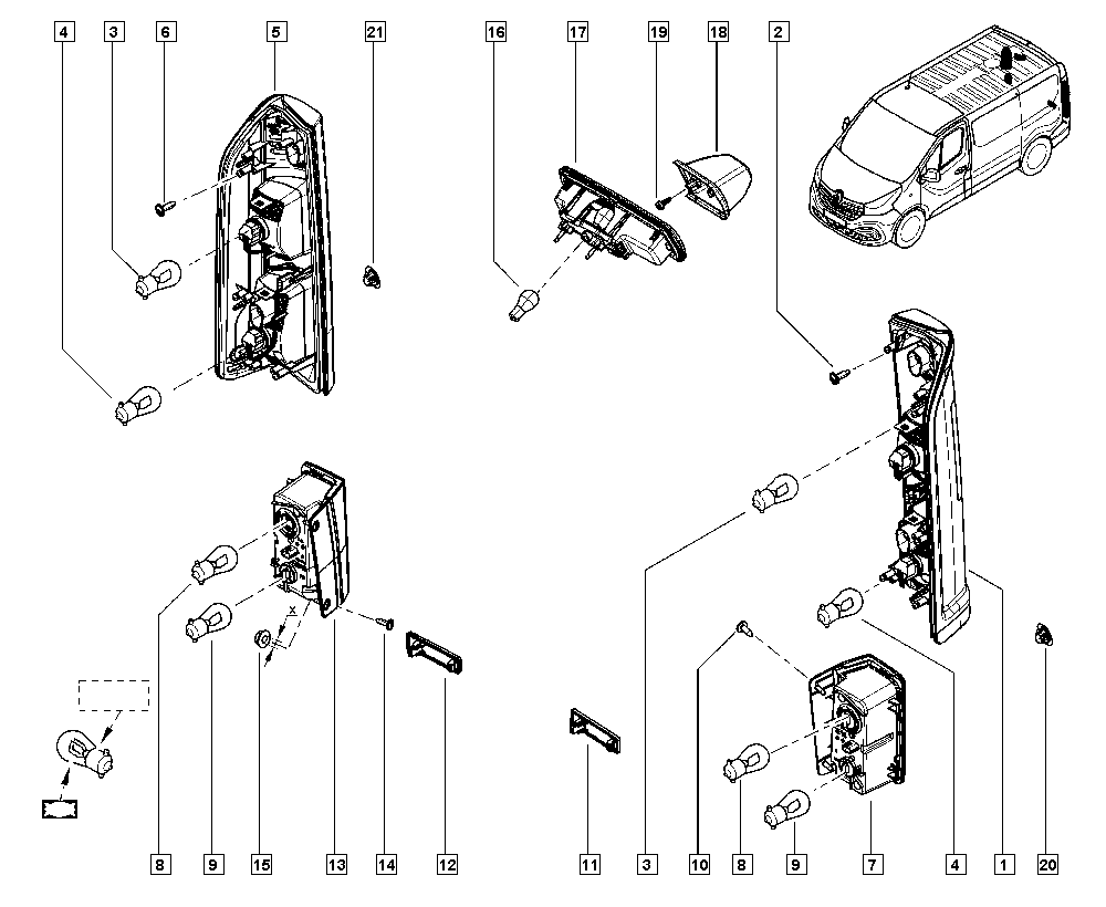 RENAULT 265548758R - Peruutusvalo inparts.fi