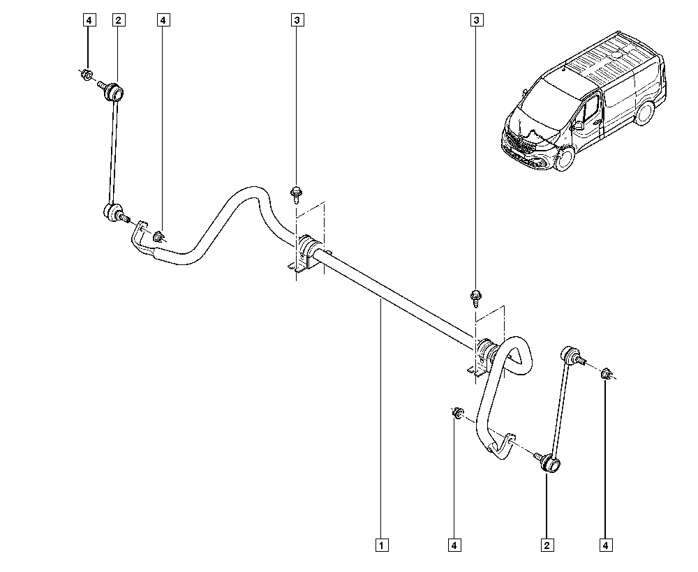 Opel 546181944R - Tanko, kallistuksenvaimennin inparts.fi