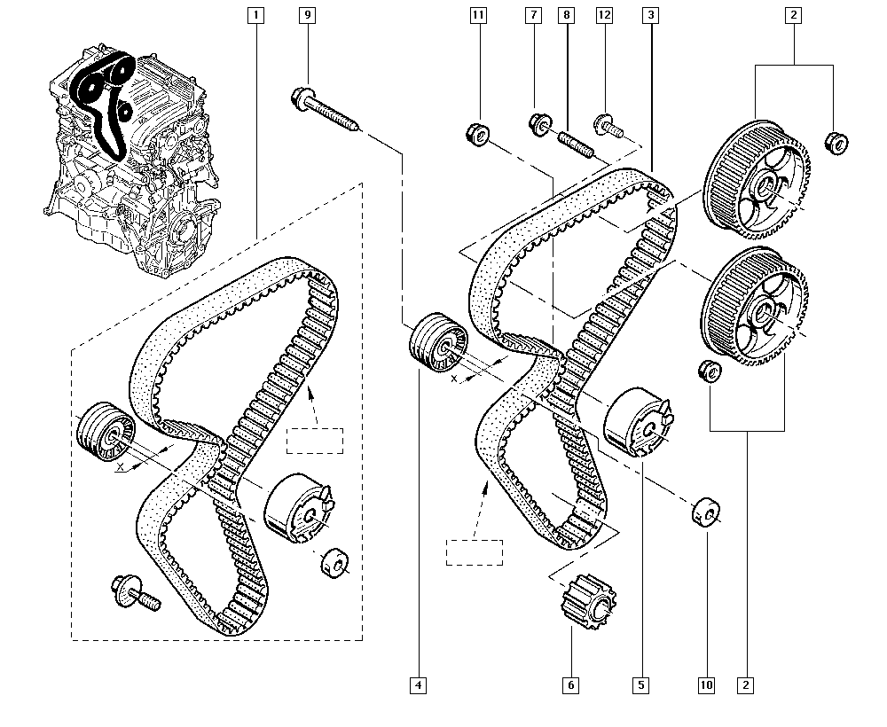 RENAULT 77 01 477 014 - Hammashihnasarja inparts.fi