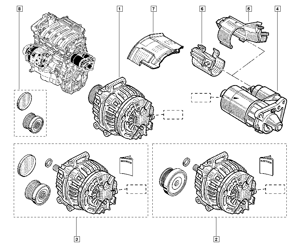 NISSAN 7701477689 - Hihnapyörä, laturi inparts.fi