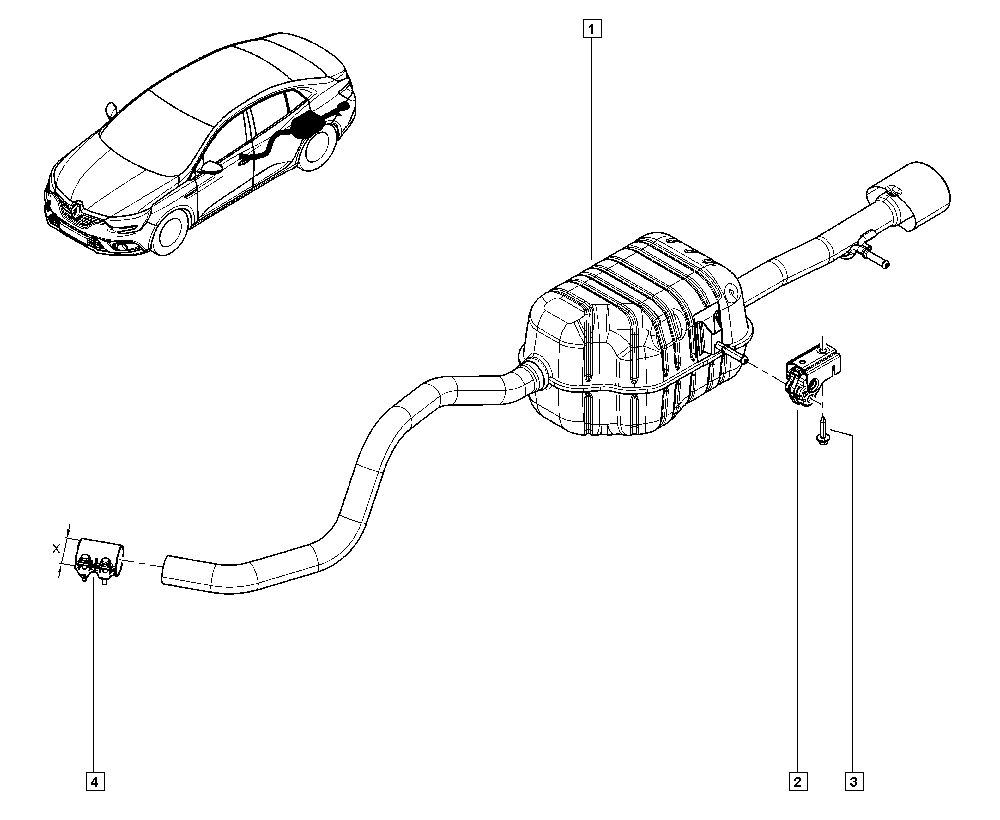 RENAULT 82 00 504 652 - Putkenliitin, pakoputkisto inparts.fi