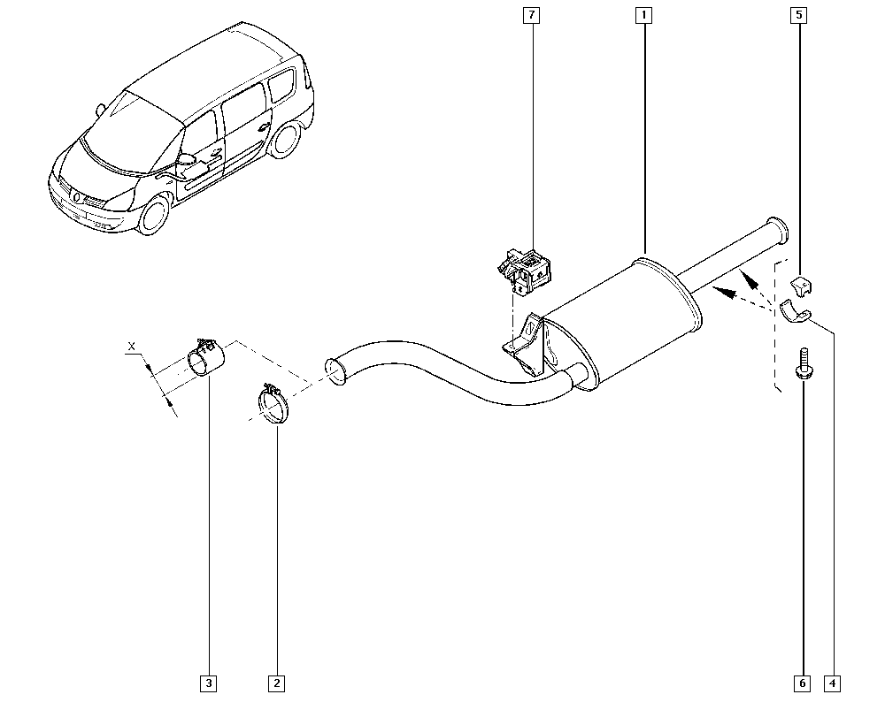 RENAULT 82.00.661.297 - Putkenliitin, pakoputkisto inparts.fi