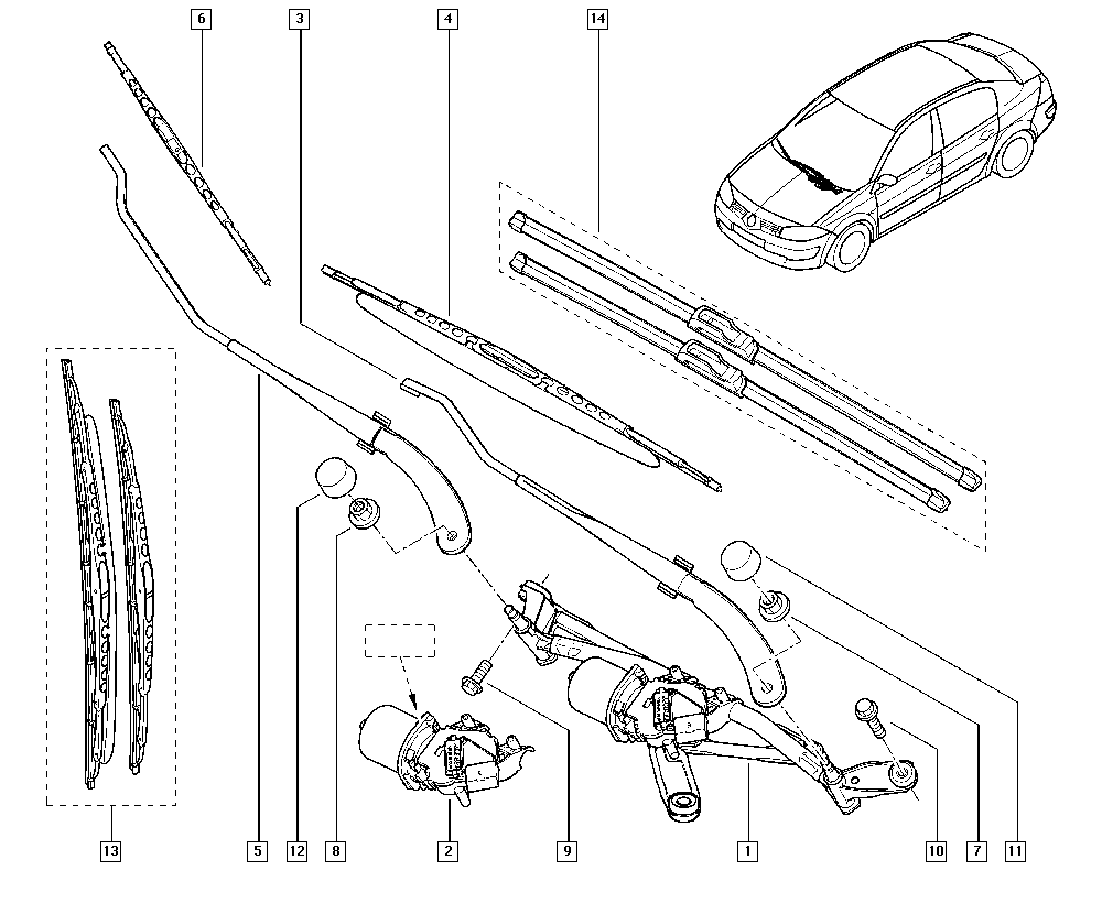 RENAULT 7701063733 - Pyyhkijänsulka inparts.fi