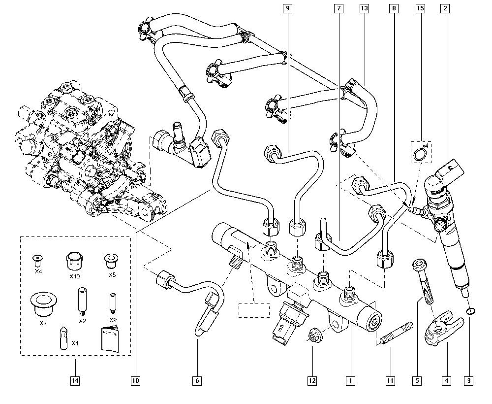 RENAULT 166006212R - Suuttimen pidike inparts.fi