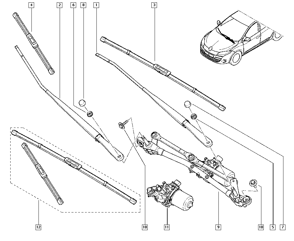 RENAULT 28 89 025 93R - Pyyhkijänsulka inparts.fi