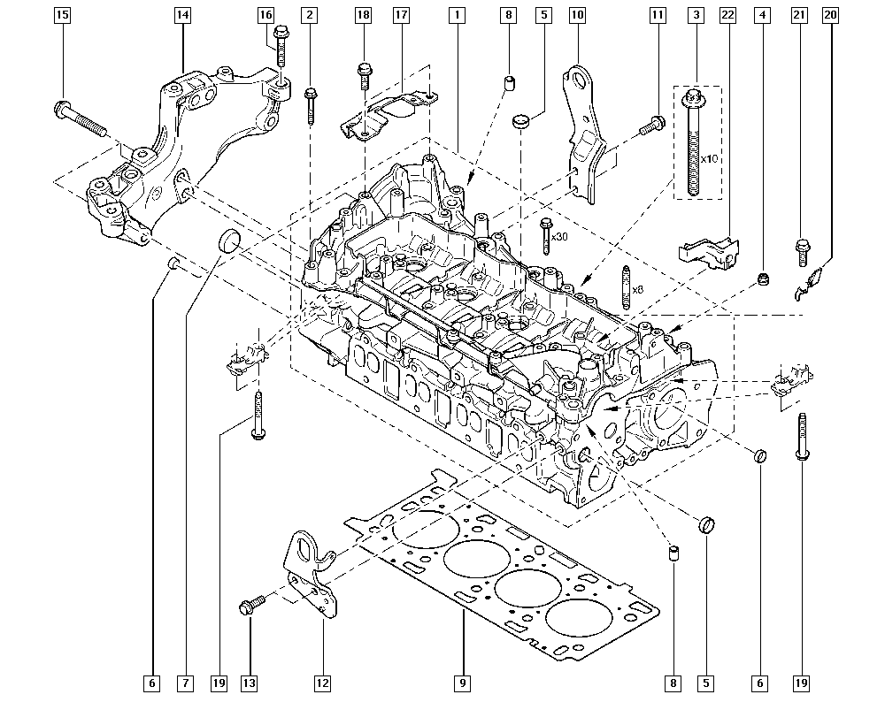 Opel 110417248R - Sylinterikansi inparts.fi