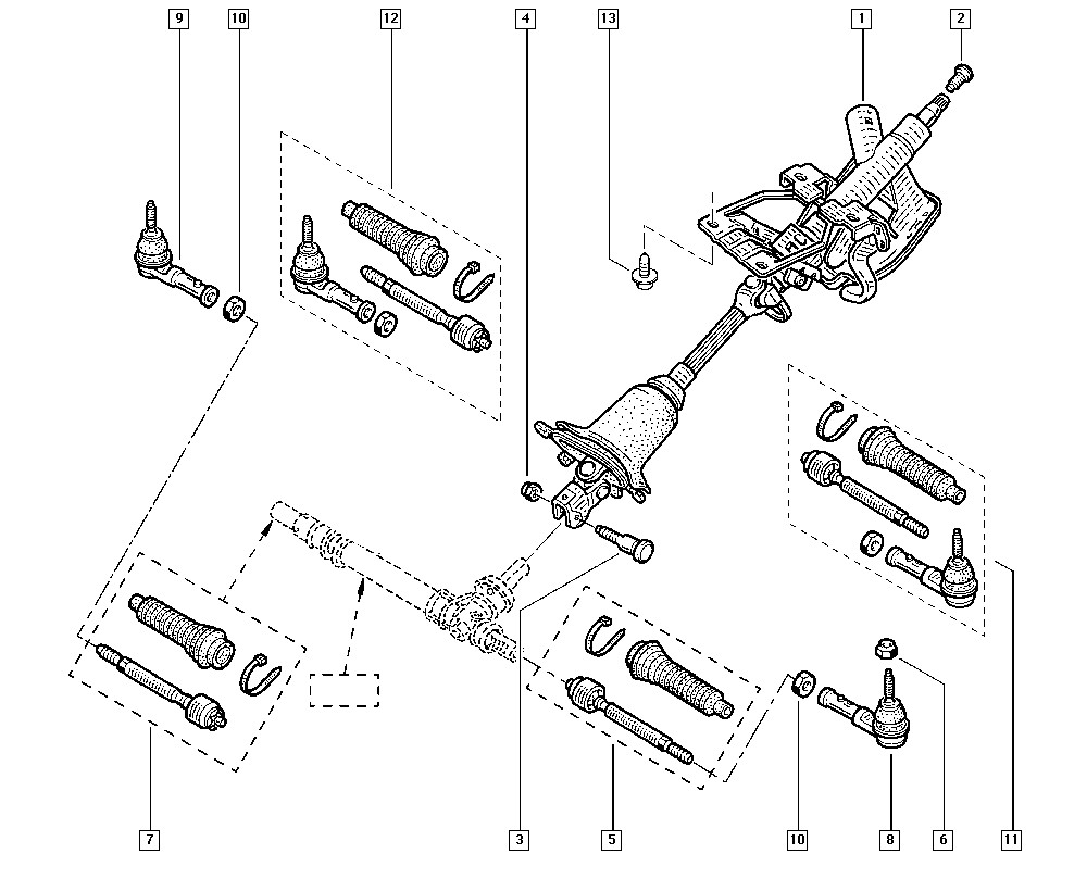 NISSAN 7701472120 - Raidetangon pää, suora inparts.fi