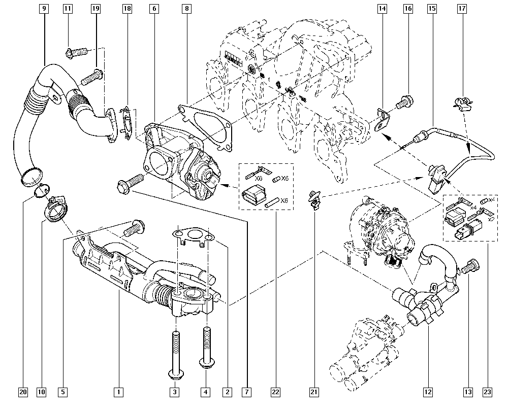 RENAULT 7701062356 - Venttiili, pakokaasun kierrätys inparts.fi