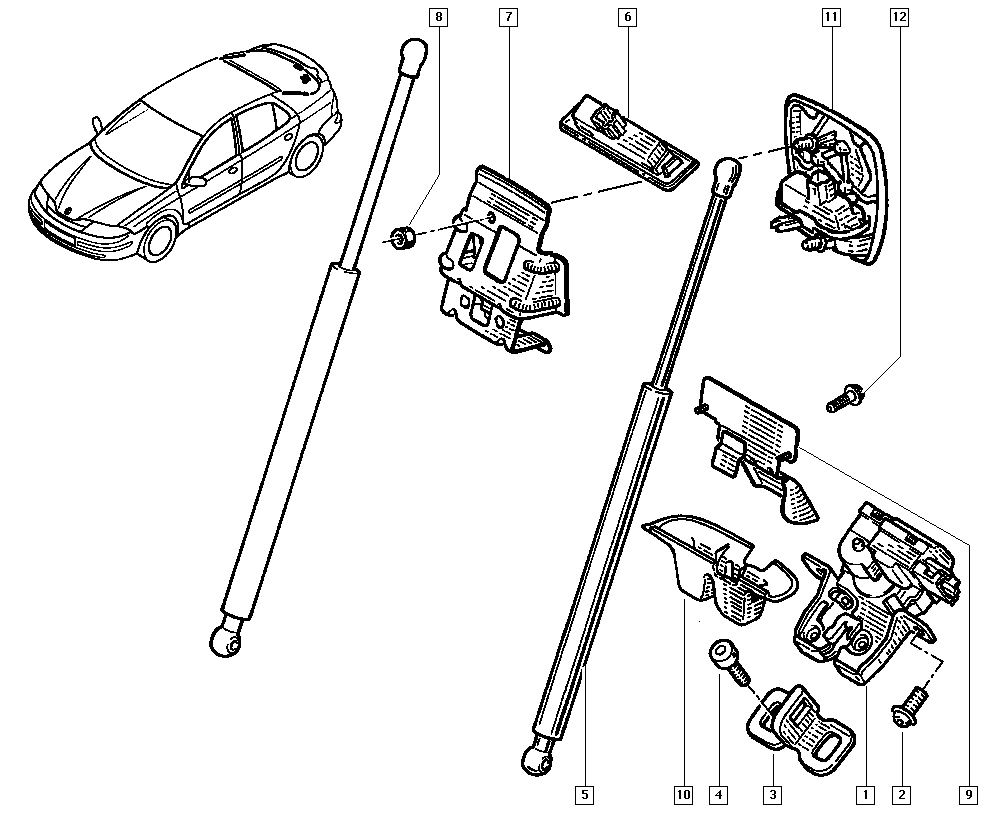 RENAULT 8200025317 - Kaasujousi, tavaratila inparts.fi