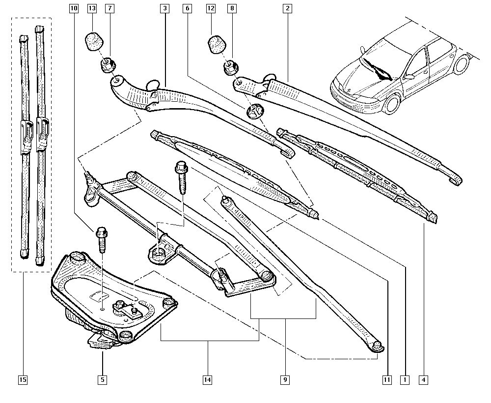 RENAULT 7701049052 - Pyyhkijänsulka inparts.fi