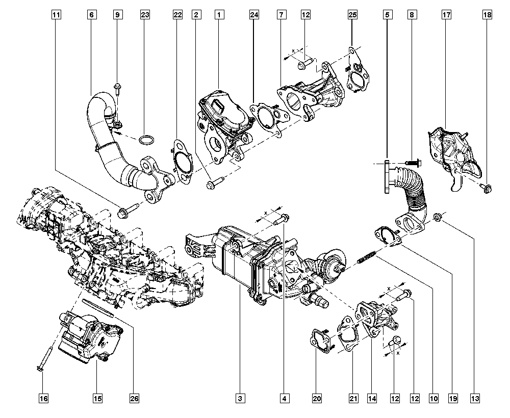 RENAULT 147103921R - Venttiili, pakokaasun kierrätys inparts.fi