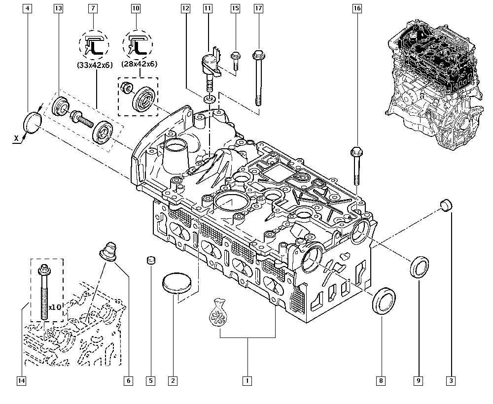 RENAULT 77 01 471 373 - Syl.kannen pulttisarja inparts.fi