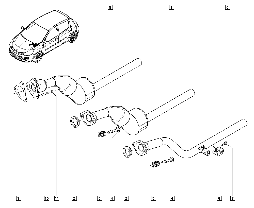 RENAULT 8200276388 - Katalysaattori inparts.fi