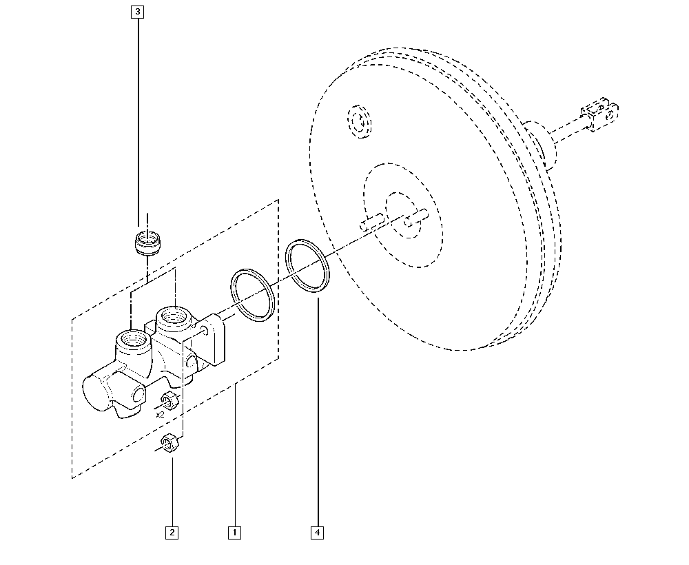 RENAULT 60 01 551 028 - Jarrupääsylinteri inparts.fi