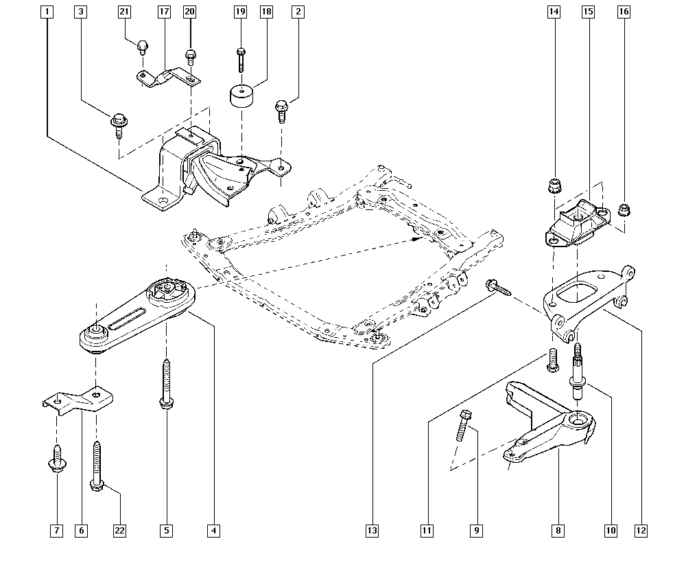 RENAULT 7703602228 - Moottorin tuki inparts.fi