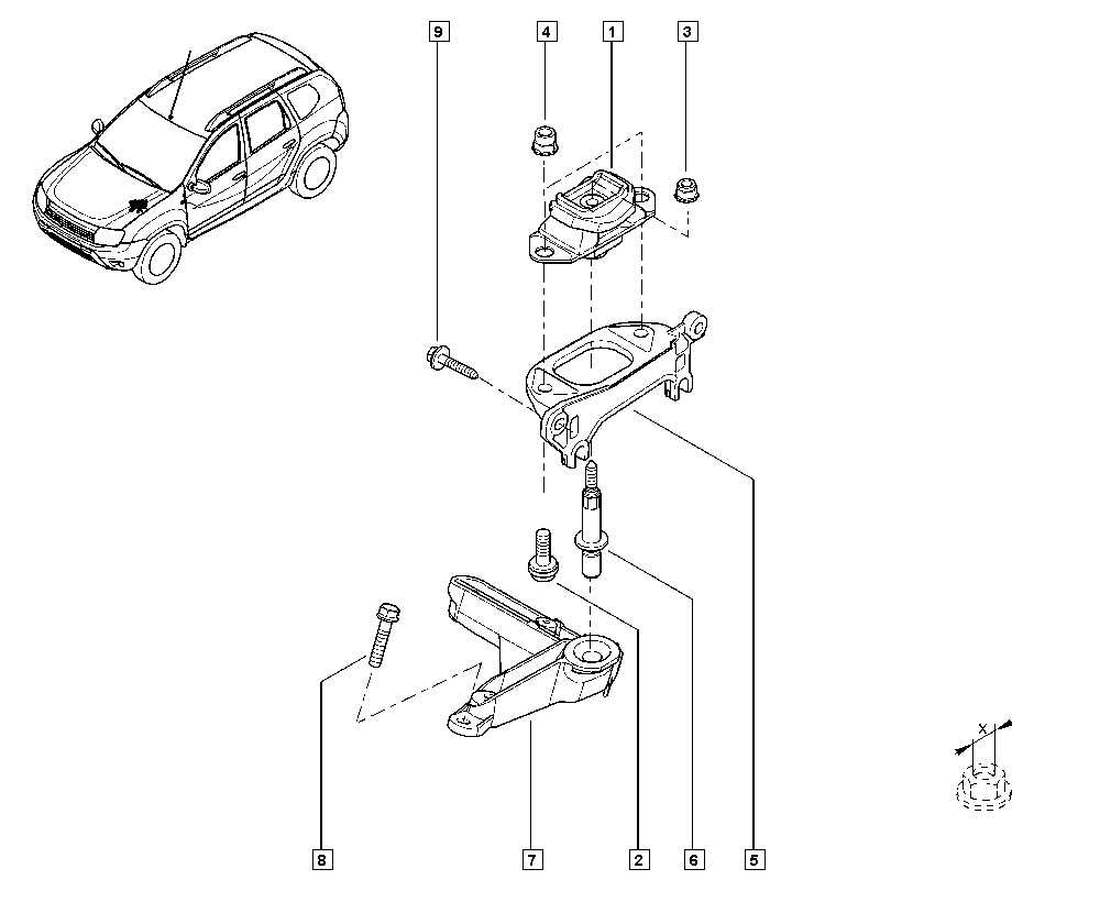 RENAULT 11 22 013 32R - Moottorin tuki inparts.fi