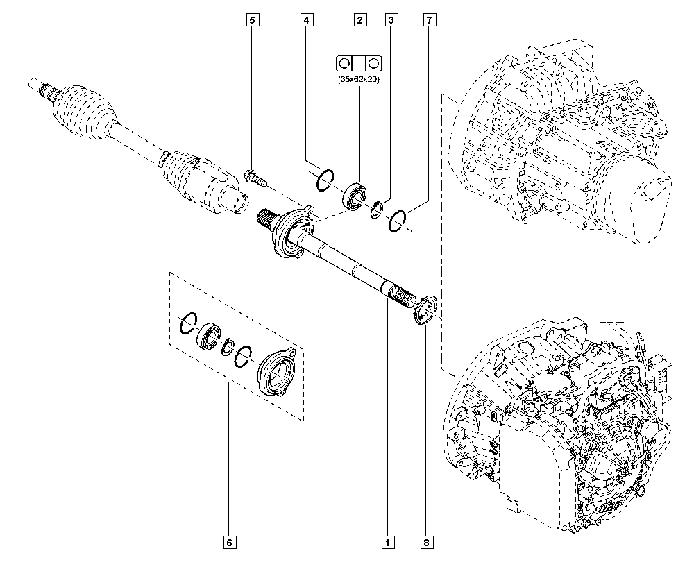 RENAULT 397702105R - Laakeri, vetoakseli inparts.fi